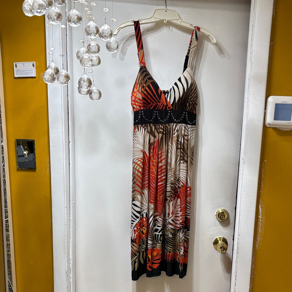 Studio West Multicolor Tropical Midi Dress